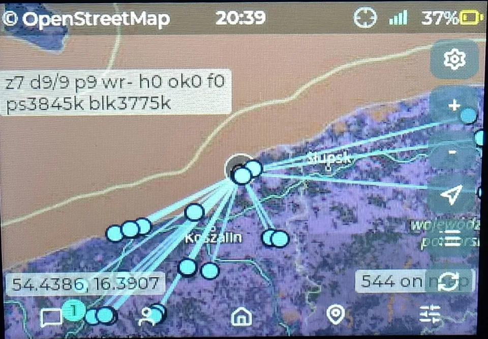 Mapa OpenStreetMap na T-Deck Plus