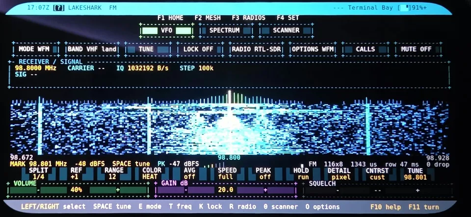 Odbiór WFM na 98,8 MHz w LakeShark